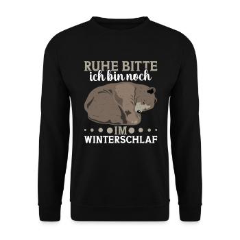 Bärliebhaber Bären Bär Spruch Bär Motiv Bärenfan - Unisex Pullover - Schwarz - Vorne - Alina (178cm) & Michal (187cm)