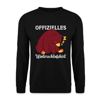 Bärenfan Bär Bären Bärenliebhaber - Unisex Pullover - Schwarz - Vorne - Alina (178cm) & Michal (187cm)