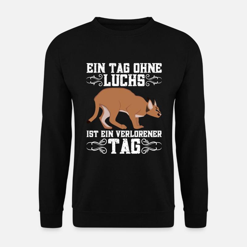 Luchskostüm Wildkatze Luchs Luchsliebhaber - Unisex Pullover - Schwarz
