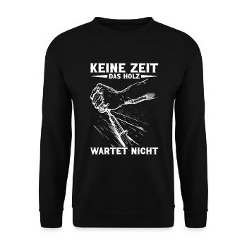 Tischler Ausbildung Schreinerei Schreinermeister - Unisex Pullover - Schwarz - Vorne - Alina (178cm) & Michal (187cm)