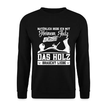 Tischlermeister Handwerker Tischler Schreiner - Unisex Pullover - Schwarz - Vorne - Alina (178cm) & Michal (187cm)