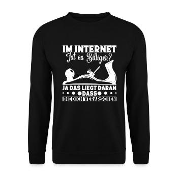Zimmermann Zimmerer Geselle Zimmerer Werkzeug - Unisex Pullover - Schwarz - Vorne - Alina (178cm) & Michal (187cm)