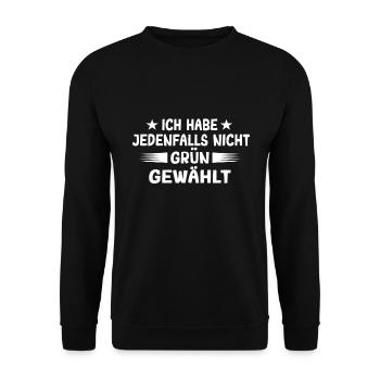 Nicht grün gewählt - Die Grünen abwählen Baerbock - Unisex Pullover - Schwarz - Vorne - Alina (178cm) & Michal (187cm)