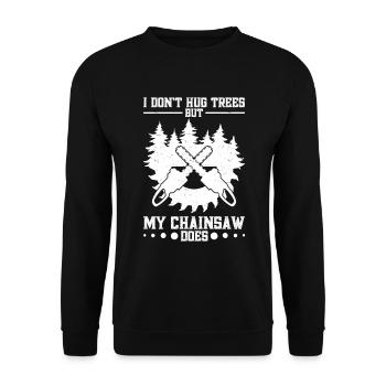 Amateur de tronçonneuses, bûcheron, arboriculteur, Seilho - Sweat-shirt Unisexe - noir - Devant - Alina (178cm) & Michal (187cm)