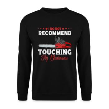 Arborist Equipment Chainsaw Lumberjack Woodf - Unisex Sweatshirt - black - Front - Alina (178cm) & Michal (187cm)