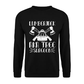 Arboriste Bretelles Bûcheron Bûcheron Profondeur de travail - Sweat-shirt Unisexe - noir - Devant - Alina (178cm) & Michal (187cm)
