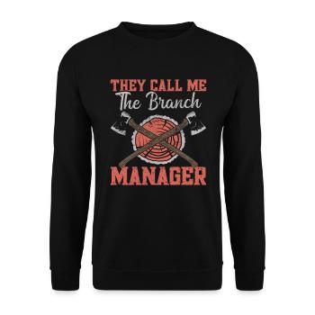 Bûcheron Bottes De Travail Bûcheron Équipement Arbre - Sweat-shirt Unisexe - noir - Devant - Alina (178cm) & Michal (187cm)