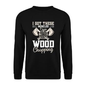 Bûcheron coupe le bois arboriste Équipement de bûcheron - Sweat-shirt Unisexe - noir - Devant - Alina (178cm) & Michal (187cm)