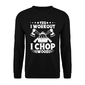 Lumberjack Equipment Wood Chopping Lumberjack Tree Planting - Unisex Sweatshirt - black - Front - Alina (178cm) & Michal (187cm)