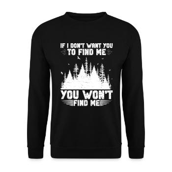 Waldspaziergang Waldliebhaber Naturliebhaber Walde - Unisex Pullover - Schwarz - Vorne - Alina (178cm) & Michal (187cm)