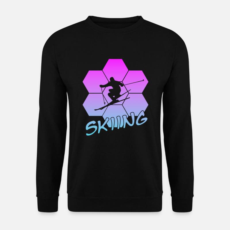 Skiing - Unisex Pullover - Schwarz