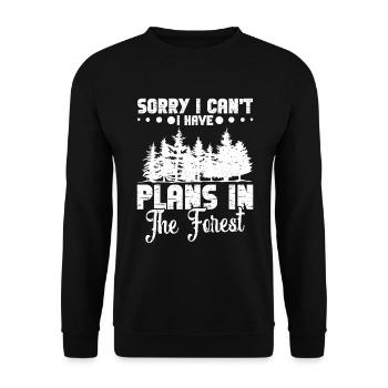 Amoureux des arbres, amoureux de la nature, alpiniste, randonneur - Sweat-shirt Unisexe - noir - Devant - Alina (178cm) & Michal (187cm)