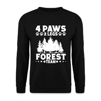 Waldbesitzer Hundeliebhaber Bergsteiger Wanderer H - Unisex Pullover - Schwarz - Vorne - Alina (178cm) & Michal (187cm)