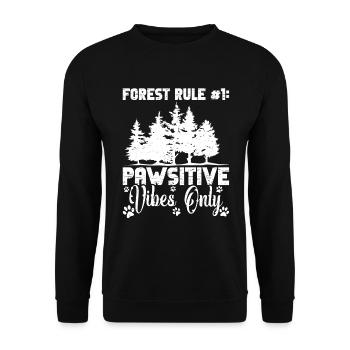 Promenade en forêt, Propriétaire de chien, Alpiniste, Amour des chiens - Sweat-shirt Unisexe - noir - Devant - Alina (178cm) & Michal (187cm)