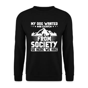 Bergsteiger Hundehalter Wandern Hundeliebhaber Ber - Unisex Pullover - Schwarz - Vorne - Alina (178cm) & Michal (187cm)
