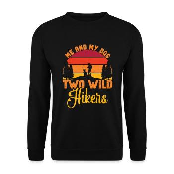 Amoureux des chiens Randonnée Alpinisme Propriétaires de chiens - Sweat-shirt Unisexe - noir - Devant - Alina (178cm) & Michal (187cm)