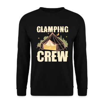 Camping Tent Glamping Holiday Outdoor Glamper - Unisex Sweatshirt - black - Front - Alina (178cm) & Michal (187cm)