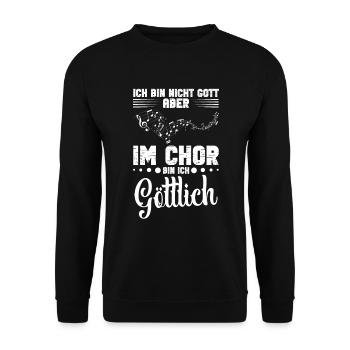 Chorleiter Alt Singen Musiker Bassänger Chorsänger - Unisex Pullover - Schwarz - Vorne - Alina (178cm) & Michal (187cm)