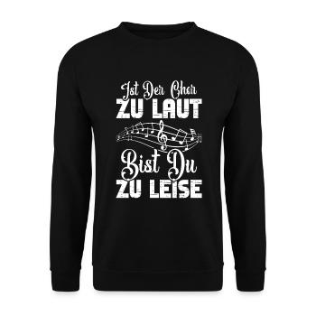 Chorleiter Orchester Alt Singen Tenor Chorsänger - Unisex Pullover - Schwarz - Vorne - Alina (178cm) & Michal (187cm)
