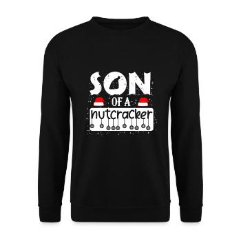 Funny Christmas Nutcracker Advent Sayings - Unisex Sweatshirt - black - Front - Alina (178cm) & Michal (187cm)