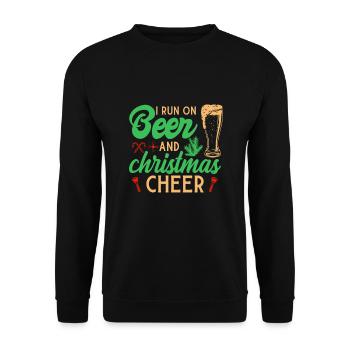Bière et dictons amusants de l’Avent de Noël - Sweat-shirt Unisexe - noir - Devant - Alina (178cm) & Michal (187cm)