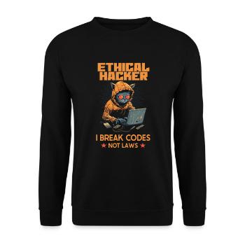 Ethical Hacking Analyst Ethical Cyber Security - Unisex Sweatshirt - black - Front - Alina (178cm) & Michal (187cm)