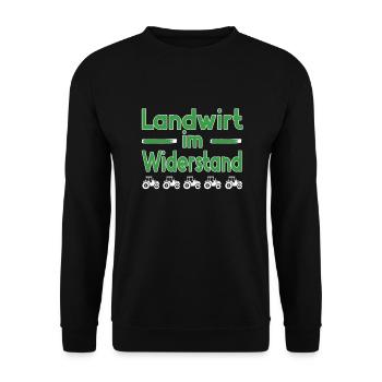Bauern und Landwirte im Widerstand - Demo Protest - Unisex Pullover - Schwarz - Vorne - Alina (178cm) & Michal (187cm)