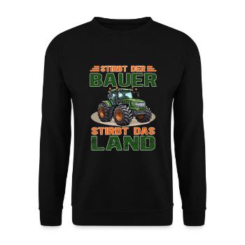 Bauerndemo Landwirtschaft Traktor fahren - Unisex Pullover - Schwarz - Vorne - Alina (178cm) & Michal (187cm)
