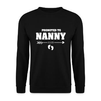 Wieder zur Nanny befördert Schwangerschaftsankündigung - Unisex Pullover - Schwarz - Vorne - Alina (178cm) & Michal (187cm)