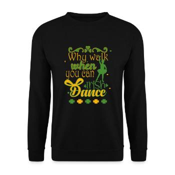 Danse irlandaise - Sweat-shirt Unisexe - noir - Devant - Alina (178cm) & Michal (187cm)