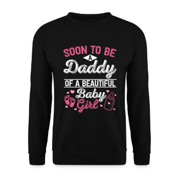 Bientôt papa d’une belle petite fille Nouveau - Sweat-shirt Unisexe - noir - Devant - Alina (178cm) & Michal (187cm)