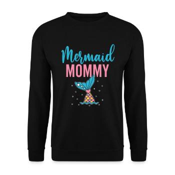 Chemise de fête d’anniversaire sirène pour fille maman maman - Sweat-shirt Unisexe - noir - Devant - Alina (178cm) & Michal (187cm)