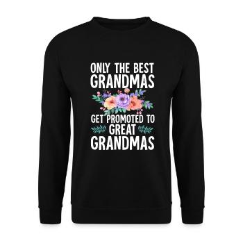 Meilleur arrière-art de grand-mère pour grand-mère femmes grand - Sweat-shirt Unisexe - noir - Devant - Alina (178cm) & Michal (187cm)