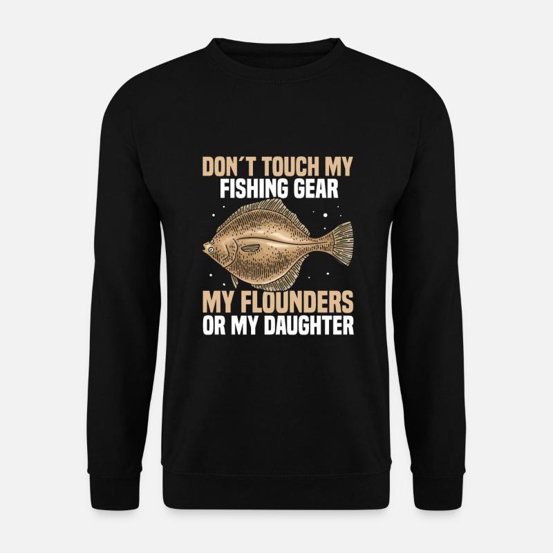 Flundern fischen oder angeln - Unisex Pullover - Schwarz
