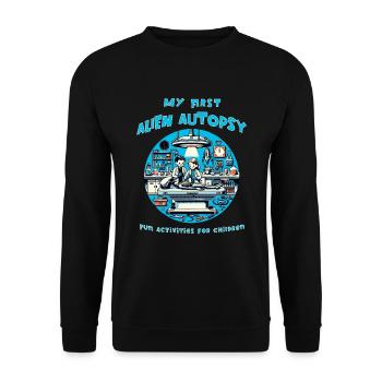 Ma première autopsie extraterrestre – Amusant pour les fans de science-fiction - Sweat-shirt Unisexe - noir - Devant - Alina (178cm) & Michal (187cm)