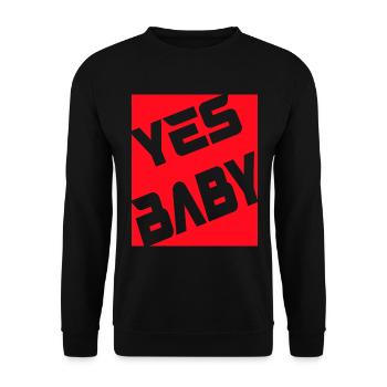 Yes Baby - Unisex Pullover - Schwarz - Vorne - Alina (178cm) & Michal (187cm)
