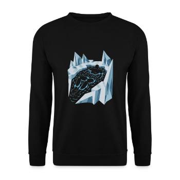 Cold Therapy Design - Bath Lover Motif - Unisex Sweatshirt - black - Front - Alina (178cm) & Michal (187cm)