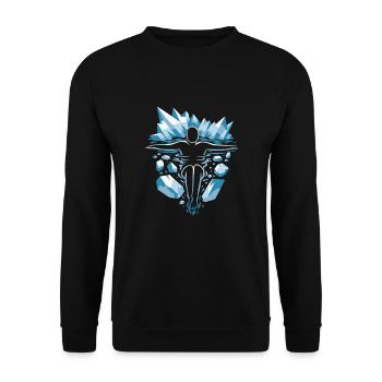 Winter Swimming Baths and Cold Therapy Designs - Unisex Sweatshirt - black - Front - Alina (178cm) & Michal (187cm)