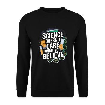 Athées : dictons de la recherche scientifique - Sweat-shirt Unisexe - noir - Devant - Alina (178cm) & Michal (187cm)