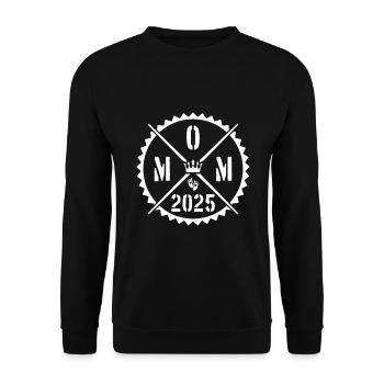 Mom 2025 Maternity Mom Saying - Unisex Sweatshirt - black - Front - Alina (178cm) & Michal (187cm)