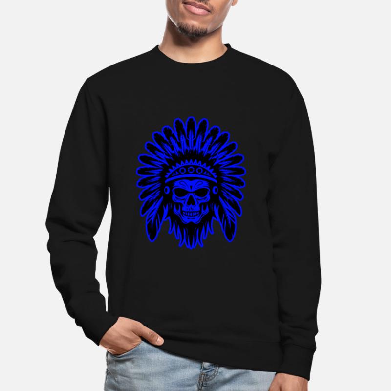 Apache Totenkopf Indianer Unisex Pullover