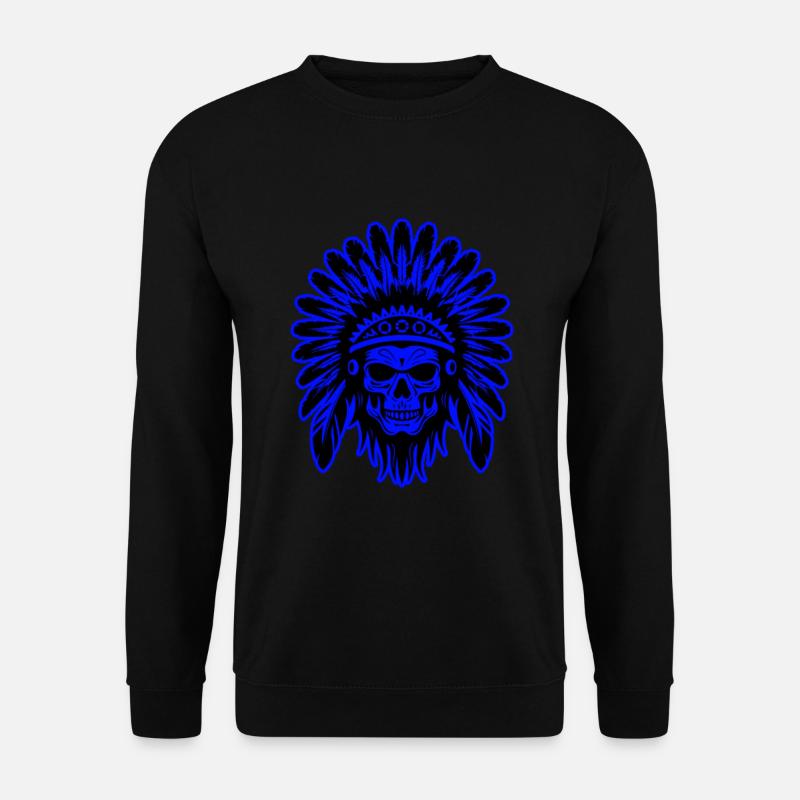 Apache Totenkopf Indianer - Unisex Pullover - Schwarz