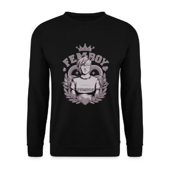 Femboy LGBTQIA+ Pride Queer Genderfluis Androgyne - Sweat-shirt Unisexe - noir - Devant - Alina (178cm) & Michal (187cm)