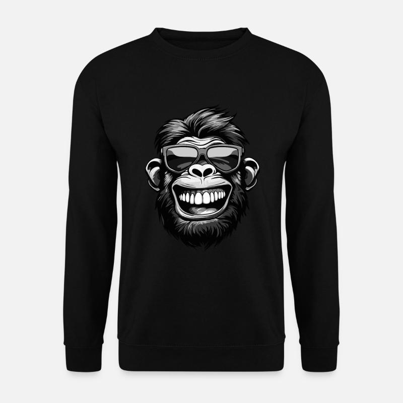 Monkey Head Funny Party - Unisex Sweatshirt - black