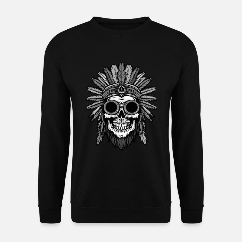 Apache Skull Indian - Unisex Sweatshirt - black