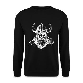 Viking Odin - Unisex Sweatshirt - black - Front - Alina (178cm) & Michal (187cm)