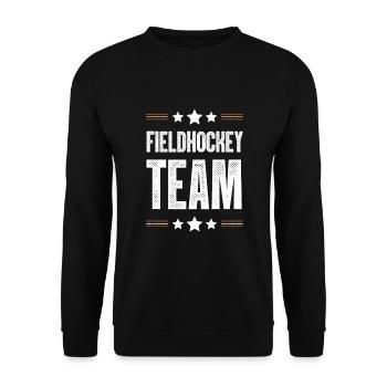 Équipe de hockey sur gazon - Sweat-shirt Unisexe - noir - Devant - Alina (178cm) & Michal (187cm)