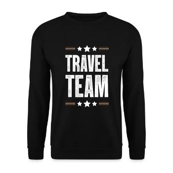 Travel Team - Unisex Pullover - Schwarz - Vorne - Alina (178cm) & Michal (187cm)