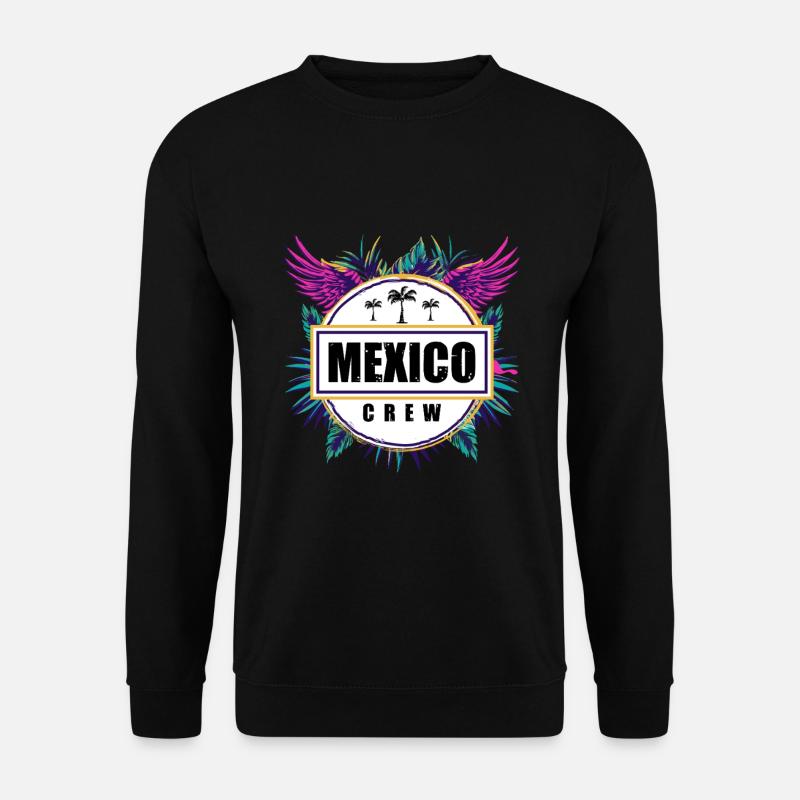 Mexiko Crew Tropisch - Unisex Pullover - Schwarz