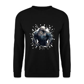 Eagle Muscles Musculation Bête - Sweat-shirt Unisexe - noir - Devant - Alina (178cm) & Michal (187cm)